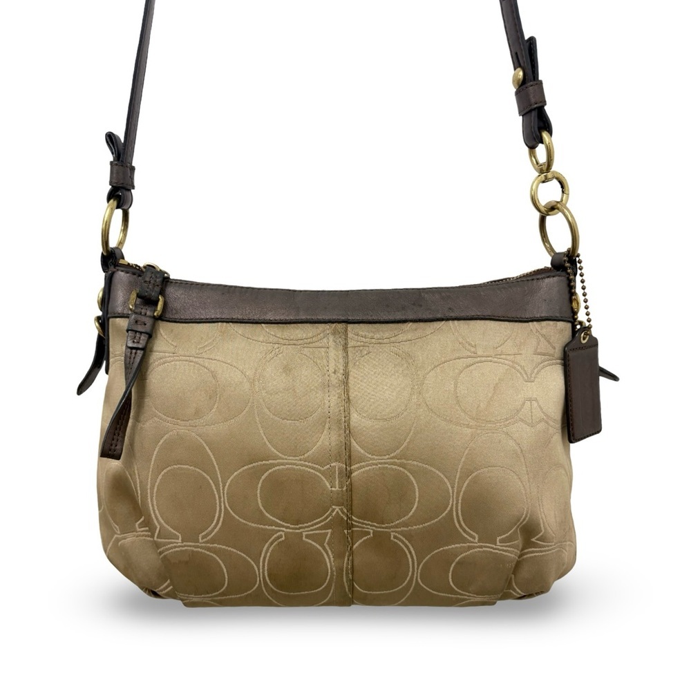 Coach Mia Signature C Convertible Shoulder Bag 15760 Gold Bronze Purse